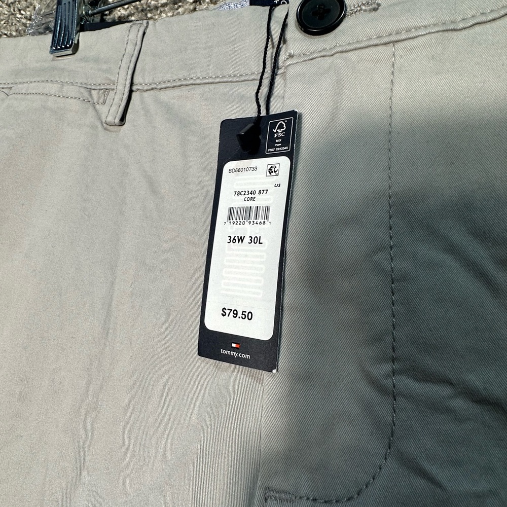 NWT Tommy Hilfiger Men's Comfort Stretch Cotton Chino Pants Size 36Wx30L - Picture 5 of 8